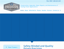 Tablet Screenshot of precisioncoolingtowers.com